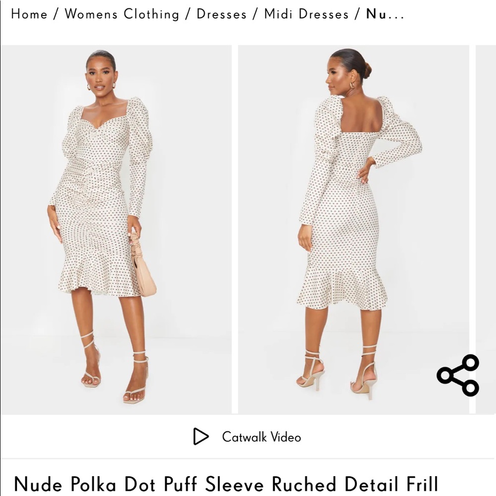 Midi Polka Dot Dress